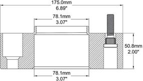 img 4 attached to 🔧 Центрический адаптер/дистанционное кольцо для колес с 6 болтами Chevy Silverado, грузовик GMC Sierra - 6x5,5 к 6x5,5 болтовой шаблон - диаметр ступицы 78,1 - набор из 2 - толщина 2,00 дюйма.