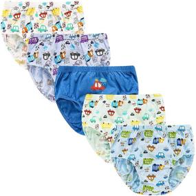 img 4 attached to 👦 CHUNG Boys Cotton Briefs - Pack of 5/6 with Car Dinosaur Designs - Ages 2-9Y