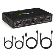 высокопроизводительный переключатель usb hdmi kvm: поделитесь 1 hd-монитором и 3 usb-устройствами с 2 компьютерами, поддержка 4k логотип