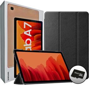 img 4 attached to 📱 2020 Samsung Galaxy Tab A7 10.4" Inch 32 GB Wi-Fi Android 10 Touchscreen International Tablet (Gold) Bundle: Trifold Case & 32GB Micro SD Card