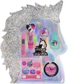img 4 attached to Townley Girl I Believe in Unicorns 8-Piece Makeup Set: Lip Gloss, Nail Polish, Body Shimmer & More in Unicorn Bag | Ages 3+ for Parties, Sleepovers & Makeovers