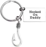 🔑 stainless steel lparkin hooked daddy keychain logo