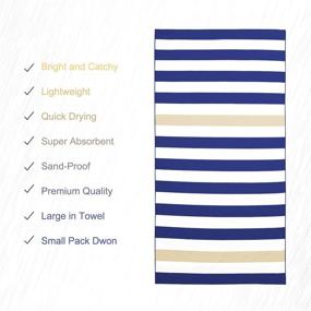 img 2 attached to 🏖️ Your Choice Microfiber Beach Towel Set: Sand Free, Quick Dry, Extra Large Towels for Adults - Travel & Camp Towel with Carry Bag