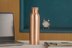 img 2 attached to 🧉 COPRON Ayurvedic Pure Copper Water Bottle, 900ml (30 fl oz) - Large Leak-Proof Container Vessel with Smooth Finish for Drinking Water