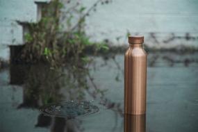 img 1 attached to 🧉 COPRON Ayurvedic Pure Copper Water Bottle, 900ml (30 fl oz) - Large Leak-Proof Container Vessel with Smooth Finish for Drinking Water