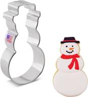 snowman hat cookie cutter plated logo