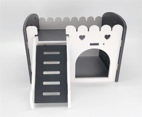 img 3 attached to 🐭 WOWOWMEOW Small Animal Bunkbed Hideout: Detachable Habitat for Chinchilla, Rat, Hamster, Hedgehog - An Interactive Exercise Playground