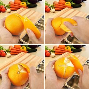 img 2 attached to 🍊 Efficient 4 Pcs Orange Peelers: Plastic Remover Opener Kitchen Knife Set