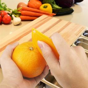 img 3 attached to 🍊 Efficient 4 Pcs Orange Peelers: Plastic Remover Opener Kitchen Knife Set