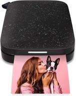 🖨️ hp sprocket portable photo printer 2nd edition – print 2x3" sticky-backed photos from phone – noir (1as86a) + 50 sheets of sprocket photo paper logo