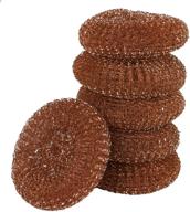 🧽 6-pack heavy duty copper scourers for tough dish scrubbing logo