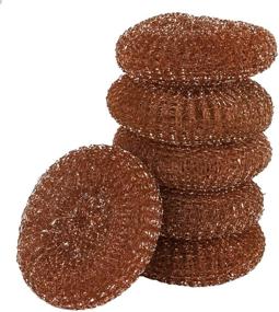 img 4 attached to 🧽 6-Pack Heavy Duty Copper Scourers for Tough Dish Scrubbing