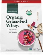 premium grass fed organic whey protein powder – non-gmo, humane certified, & lab tested – pure & unflavored – keto friendly, low carb, kosher – 5lb a2 protein logo