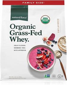 img 4 attached to Premium Grass Fed Organic Whey Protein Powder – Non-GMO, Humane Certified, & Lab Tested – Pure & Unflavored – Keto Friendly, Low Carb, Kosher – 5lb A2 Protein