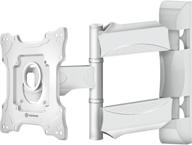 📺 onkron np28 white full motion tv wall mount bracket: 17-43 inch lcd led flat screens, vesa 200x200, 77 lbs capacity logo