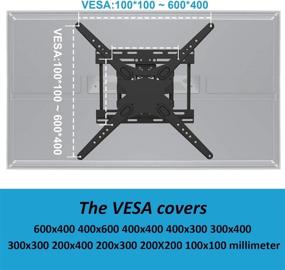 img 1 attached to 📺 BLUE STONE Full Motion TV Wall Mount Bracket for 32-83 Inch TVs | Dual Swivel Articulating Arms | Sliding Design | LED LCD Flat Screen Curved TVs | VESA 600x400mm | Supports up to 99 lbs