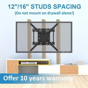 img 2 attached to 📺 BLUE STONE Full Motion TV Wall Mount Bracket for 32-83 Inch TVs | Dual Swivel Articulating Arms | Sliding Design | LED LCD Flat Screen Curved TVs | VESA 600x400mm | Supports up to 99 lbs