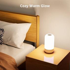 img 3 attached to 🌙 Lepro Bedside Lamp - RGB Bedroom Table Lamp with Timer Function, Dimmable LED Touch Lamp for Nightstand, 350lm Soft Warm & Cool White & RGB Color Changing Night Light Mood Lighting (Silver)