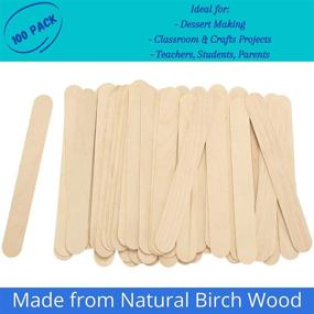 img 2 attached to 🖌️ Mr. Pen Jumbo Popsicle Sticks - 100-Pack of Large Craft Sticks for Waxing and Crafts