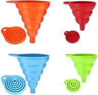 🔖 4-pack siasky silicone collapsible funnels for kitchen - food grade, foldable funnels for easy transfer of water, bottled liquids & powders logo