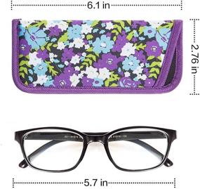img 3 attached to 👓 Neoprene Eyewear Sleeve Glasses Case, Soft Eyeglass Pouch, Spectacles Bag Protective Against Scratches