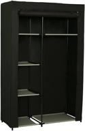 👕 jeroal closet wardrobe: portable clothes storage organizer with multi-tier shelves and dustproof non-woven fabric cover - 41.73x17.72x65.35 in (wxdxh), black логотип