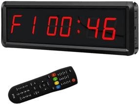 img 4 attached to Efficient Fitness Timer Stopwatch: LED Digital ⏱️ Countdown Wall Clock for Gym (1.5inch Digital High)