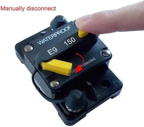 img 1 attached to Jamgoer RV 150 Amp Circuit Breaker 12V -48V Hi-Amp Type Circuit Protector With Manual Reset Battery Disconnect Switch And Waterproof Cap (30A-150A) For Boat Marine Yacht Battery Bus Truck