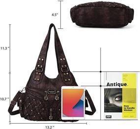 img 3 attached to Angel Barcelo Women's Handbags & Wallets: Trendy Shoulder Satchels for Fashionistas!