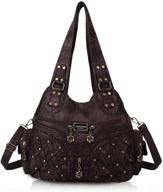 angel barcelo women's handbags & wallets: trendy shoulder satchels for fashionistas! logo