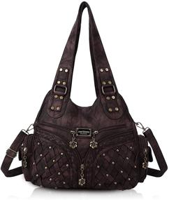 img 4 attached to Angel Barcelo Women's Handbags & Wallets: Trendy Shoulder Satchels for Fashionistas!