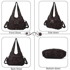 img 2 attached to Angel Barcelo Women's Handbags & Wallets: Trendy Shoulder Satchels for Fashionistas!