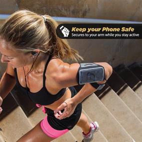 img 1 attached to SCOSCHE HFDABXL SoundKase XL Sports Armband Case - Black/Gray: Ultra-Light & Secure Phone Holder