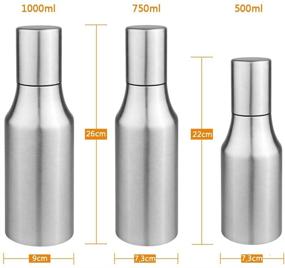 img 2 attached to 🍶 Flyboo 17oz Olive Oil Dispenser - Stainless Steel Leak Proof Oil Bottle for Kitchen, 500ML Olive Oil Decanter