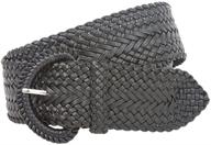 👗 women's round black metallic woven braided accessories and belts logo