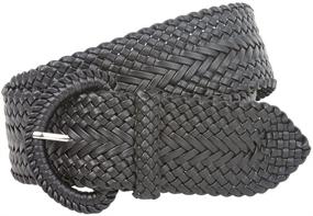 img 2 attached to 👗 Women's Round Black Metallic Woven Braided Accessories and Belts