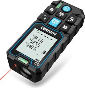 img 4 attached to Laser Distance Measure Tool, ACEGMET Laser Measurement (229Ft Ft/in/M), Backlit LCD with Mute Function, Pythagorean Mode, Calculate Distance, Area, and Volume - Laser Distance Meter