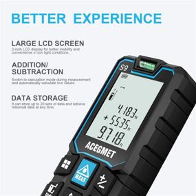 img 2 attached to Laser Distance Measure Tool, ACEGMET Laser Measurement (229Ft Ft/in/M), Backlit LCD with Mute Function, Pythagorean Mode, Calculate Distance, Area, and Volume - Laser Distance Meter