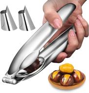 🌰 chaomic nutcracker chestnut clip - 304 stainless steel chestnut cutter tool for kitchen, multifunctional opener for chestnuts, nuts, and dried fruits logo