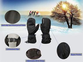 img 2 attached to 🧤 Ultimate Outdoor Companion: Mittens Weather Thermal Waterproof Gear