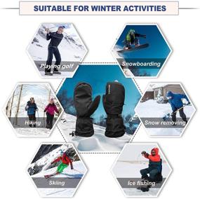 img 1 attached to 🧤 Ultimate Outdoor Companion: Mittens Weather Thermal Waterproof Gear