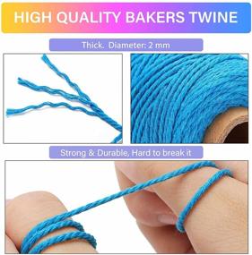 img 2 attached to 🧶 "ХУЛИСЕН макраме-шнур: 3 мм x 32 ярда натуральный хлопковый шнур - 12 рулонов вязаного цветного макраме-шнура для рукоделия, вязания, произведений искусства, настенных подвесок, подвесных горшков, Рождества