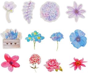 img 2 attached to 🌸 360 Pcs Small Vinyl Flower Stickers - Waterproof Pretty Stickers for Hydro Flasks, Scrapbooking - Flower Stickers for Suitcase, Diary, Laptop, Notebooks, Scrapbook - 8 Styles of Flowers (2-4cm)