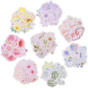 img 4 attached to 🌸 360 Pcs Small Vinyl Flower Stickers - Waterproof Pretty Stickers for Hydro Flasks, Scrapbooking - Flower Stickers for Suitcase, Diary, Laptop, Notebooks, Scrapbook - 8 Styles of Flowers (2-4cm)