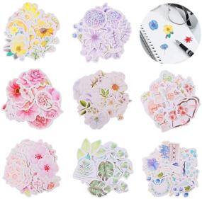 img 3 attached to 🌸 360 Pcs Small Vinyl Flower Stickers - Waterproof Pretty Stickers for Hydro Flasks, Scrapbooking - Flower Stickers for Suitcase, Diary, Laptop, Notebooks, Scrapbook - 8 Styles of Flowers (2-4cm)