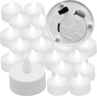 🕯️ bluedot trading led white flameless tea lights - convenient 20-pack battery operated логотип