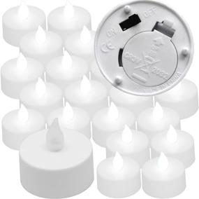 img 4 attached to 🕯️ BlueDot Trading LED White Flameless Tea Lights - Convenient 20-Pack Battery Operated