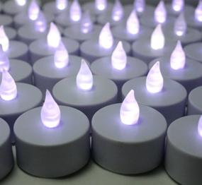 img 1 attached to 🕯️ BlueDot Trading LED White Flameless Tea Lights - Convenient 20-Pack Battery Operated