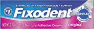 💪 enhanced fixodent complete original denture adhesive cream 0.75 oz - improved formula for optimal holding power logo