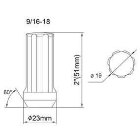 img 2 attached to 🔧 Улучшите ваши колеса Dodge Ram 2500 3500 с гайками DYNOFIT 9/16-18 - комплект из 32 штук, черные, конусное сидение, гайки с закрытым концом - включает 2 ключа-головки - совместимы с моделями 1994-2011